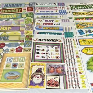 Scrapbook Monthly Stickers and Die Cuts